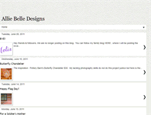 Tablet Screenshot of alliebelledesigns.blogspot.com