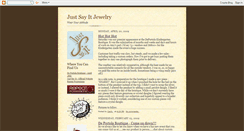 Desktop Screenshot of justsayitjewelry.blogspot.com