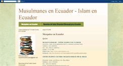 Desktop Screenshot of musulmanesenecuador.blogspot.com