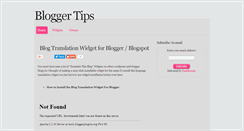 Desktop Screenshot of bloggertipz.blogspot.com