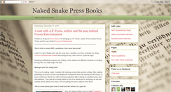 Desktop Screenshot of nakedsnakepress.blogspot.com