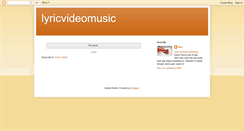 Desktop Screenshot of lyricvideomusic.blogspot.com