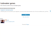 Tablet Screenshot of icebreakergames.blogspot.com