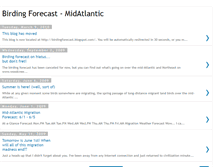 Tablet Screenshot of birdingforecast.blogspot.com