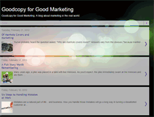 Tablet Screenshot of goodcopy-for-good-marketing.blogspot.com