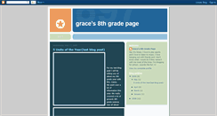 Desktop Screenshot of graces8thgradepage.blogspot.com