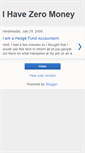 Mobile Screenshot of ihavezeromoney.blogspot.com