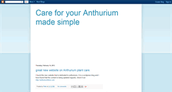 Desktop Screenshot of anthuriumplantcare.blogspot.com