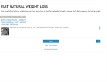 Tablet Screenshot of natural-weight-loss-fast.blogspot.com