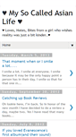 Mobile Screenshot of mysocalledasianlife.blogspot.com