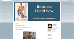 Desktop Screenshot of becauseisaidsew.blogspot.com