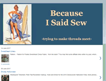 Tablet Screenshot of becauseisaidsew.blogspot.com