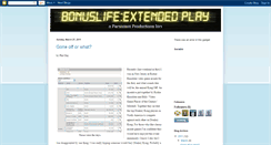 Desktop Screenshot of bonuslifeextendedplay.blogspot.com