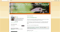 Desktop Screenshot of musingsonnature.blogspot.com