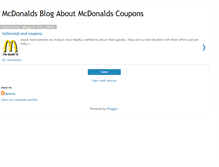 Tablet Screenshot of mcdonaldscouponsblog.blogspot.com