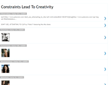 Tablet Screenshot of constraintsleadtocreativity.blogspot.com