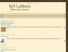 Tablet Screenshot of 365lettersblog.blogspot.com