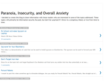 Tablet Screenshot of paranoiainsecurityandoverallanxiety.blogspot.com