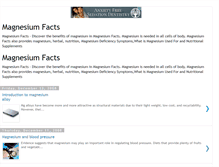 Tablet Screenshot of magnesium-facts.blogspot.com