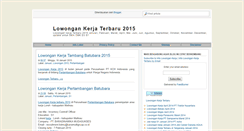 Desktop Screenshot of lowongankerja-an.blogspot.com