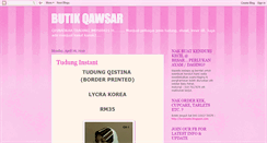 Desktop Screenshot of butikqawsar.blogspot.com