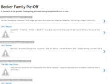 Tablet Screenshot of beckerfamilypieoff.blogspot.com