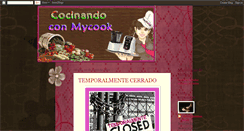 Desktop Screenshot of cocinandoconmycook.blogspot.com