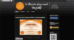 Desktop Screenshot of elbalcongourmet.blogspot.com