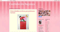 Desktop Screenshot of cantinhodearteebagunca.blogspot.com