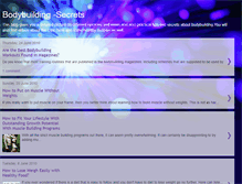 Tablet Screenshot of bestbodybuildingsecrets.blogspot.com