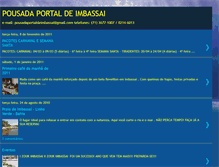 Tablet Screenshot of pousadaportaldeimbassai.blogspot.com