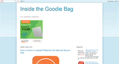 Desktop Screenshot of insidethegoodiebag.blogspot.com