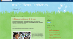 Desktop Screenshot of misiontierraterritorios.blogspot.com