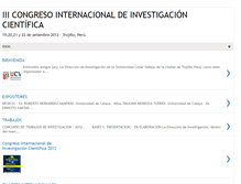 Tablet Screenshot of congresoinvestigacionucv.blogspot.com