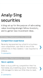 Mobile Screenshot of analysingsecurities.blogspot.com