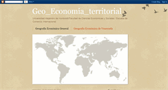 Desktop Screenshot of geoterritorioeconomia.blogspot.com