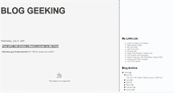 Desktop Screenshot of blog-geeking.blogspot.com