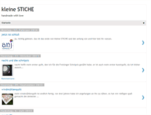 Tablet Screenshot of kleine-stiche.blogspot.com