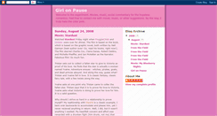 Desktop Screenshot of girl-on-pause.blogspot.com