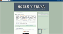 Desktop Screenshot of dobleyfalta.blogspot.com
