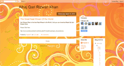 Desktop Screenshot of alhajqaririzwankhan.blogspot.com