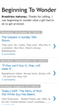 Mobile Screenshot of beginningtowonder.blogspot.com