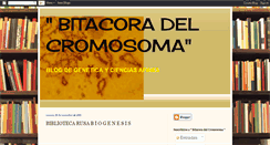 Desktop Screenshot of bitacoradelcromosoma.blogspot.com
