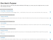 Tablet Screenshot of onemomspurpose.blogspot.com