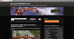 Desktop Screenshot of kostenlose-mmorpg-spiele.blogspot.com