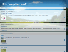 Tablet Screenshot of letrasparapasarunrato.blogspot.com