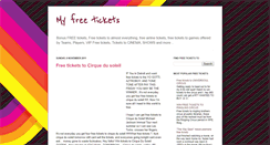 Desktop Screenshot of myfreetickets.blogspot.com