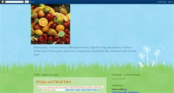 Desktop Screenshot of fruitsandrealdiet.blogspot.com