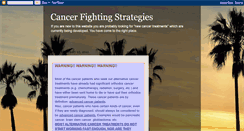 Desktop Screenshot of cancerfightingstrategies.blogspot.com