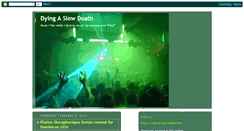 Desktop Screenshot of dyingaslowdeath.blogspot.com